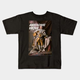 King George III "Awesome, wow" (white text) Kids T-Shirt